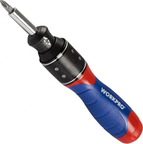 Отвертка с битами WORKPRO WP221055 6x drive с трещоткой (32 предмета)