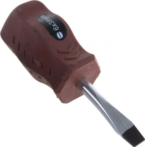 Отвертка шлицевая Biber Мастер 85507 CrV сталь sl 5х38мм (бочка) тов-079383 - изображение 2