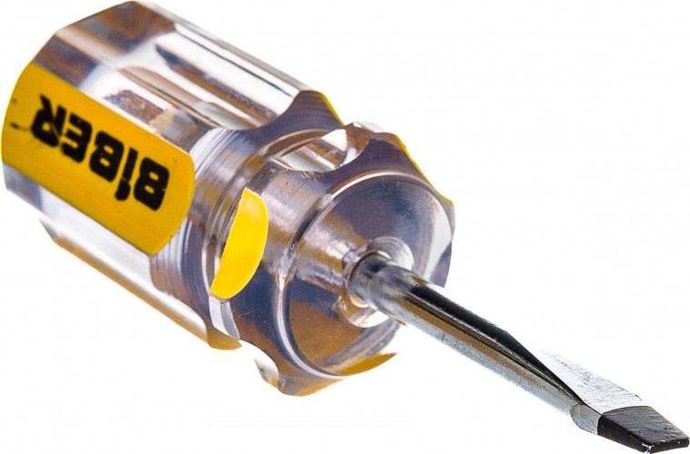 Отвертка шлицевая Biber Стандарт 85578 SL 5х38мм (бочка) тов-079488 - изображение 3