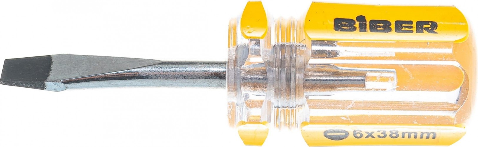 Отвертка шлицевая Biber Стандарт 85579 SL 6х38мм (бочка) тов-079489 - изображение 2