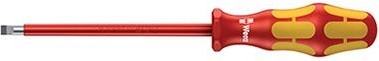 Отвертка шлицевая диэлектрическая WERA Kraftform Plus 100 VDE 1000 V 160i 0.8 x 4.0 x 150 мм WE-006116 WE-006116