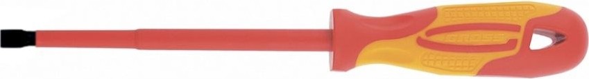 Отвертка шлицевая диэлектрическая GROSS 12942 1000 V, 4 x 100 мм
