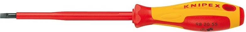 Отвертка шлицевая диэлектрическая KNIPEX 982010 1000 V, 10,0 x 200 мм KN-982010