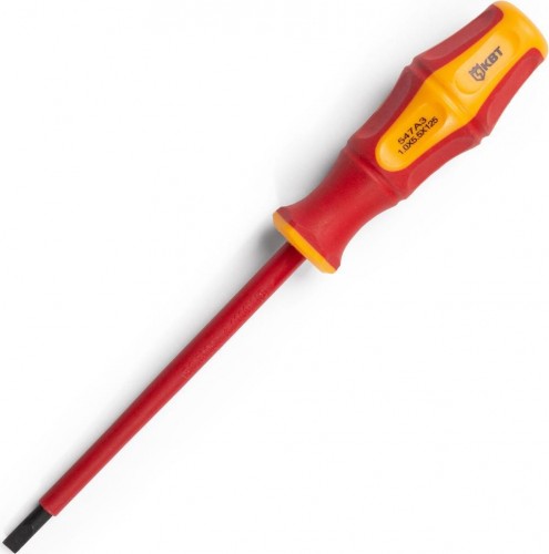 Отвертка шлицевая диэлектрическая КВТ ПРОФИ 1000 V, 5,5 x 125 мм 78610 78610