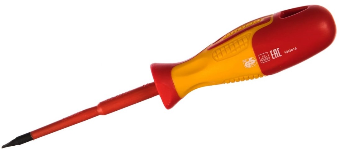 Отвертка шлицевая GROSS 12941 диэлектрическая SL3х75 мм, до 1000B