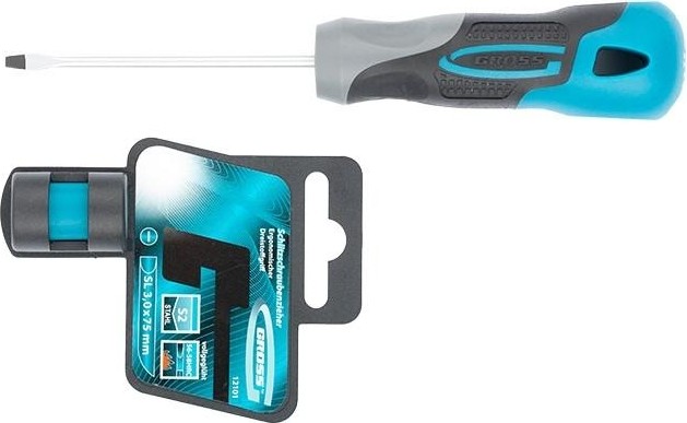 Отвертка шлицевая GROSS 3.0 х 75 мм 12101 12101 - изображение 2