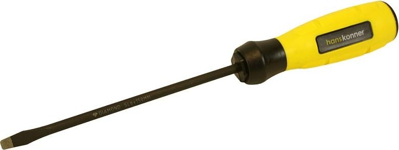 Отвертка шлицевая HANSKONNER HK1040-16-SL6-150 алмазн. наконечник