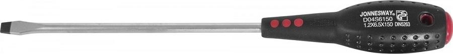 Отвертка шлицевая JONNESWAY D04S6150 FULL STAR, SL6.5х150 мм 047076