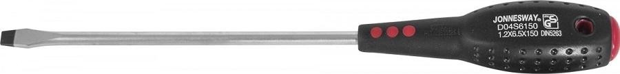 Отвертка шлицевая JONNESWAY D04S6100 FULL STAR, SL6.5х100 мм 047075