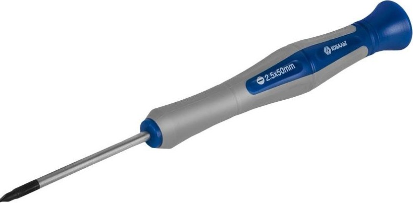 Отвертка шлицевая Кобальт 245-305 для точных работ ultra grip sl 2.5х50 мм cr-v, дву - изображение 3