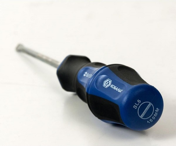 Отвертка шлицевая Кобальт 646-287 ultra grip sl 6,0х150 мм, двухкомпонентная рукоятк - изображение 2