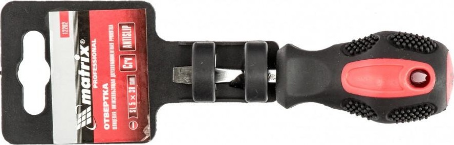 Отвертка шлицевая MATRIX Anti-Slip 5.0 х 38 мм  12202 - изображение 4