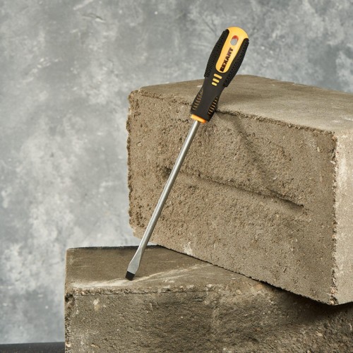 Отвертка шлицевая REXANT SL 8х200 мм Cr-V двухкомпонентная рукоятка 12-6433 - изображение 4