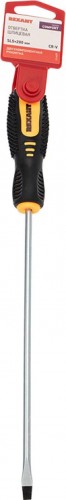 Отвертка шлицевая REXANT SL 5х200 мм Cr-V двухкомпонентная рукоятка 12-6429