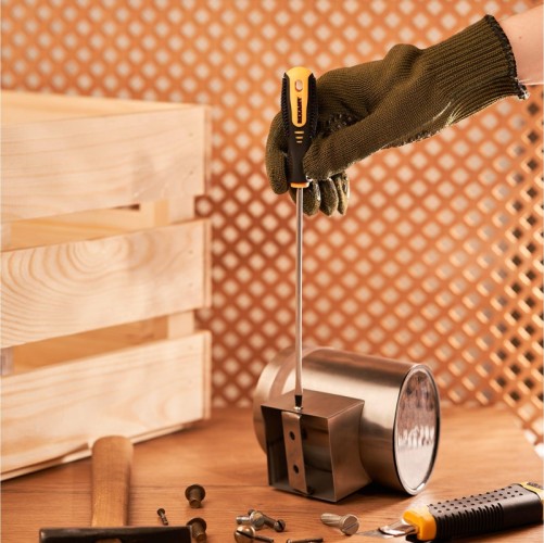 Отвертка шлицевая REXANT SL 4х150 мм Cr-V двухкомпонентная рукоятка 12-6425 - изображение 4