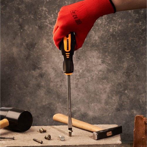 Отвертка шлицевая REXANT SL 8х150 мм Cr-V двухкомпонентная рукоятка 12-4724 - изображение 4