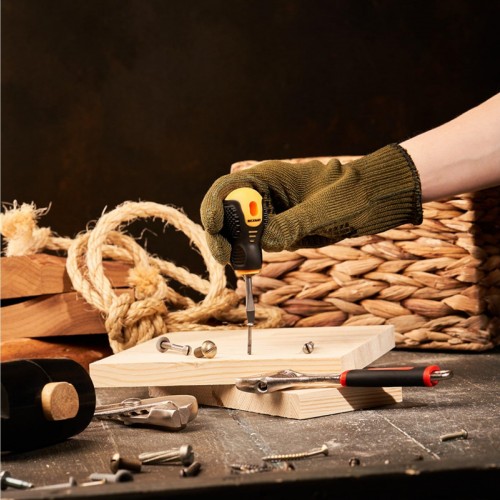 Отвертка шлицевая REXANT SL 5х40 мм Cr-V двухкомпонентная рукоятка 12-6435 - изображение 3