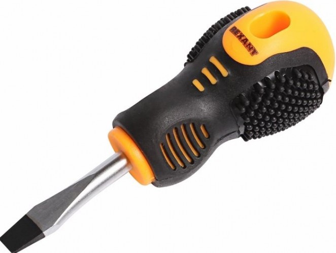 Отвертка шлицевая REXANT SL 6х125 мм Cr-V мм, двухкомпонентная рукоятка 12-4725