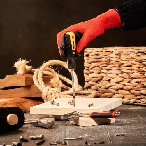 Отвертка шлицевая REXANT SL 5х75 мм Cr-V двухкомпонентная рукоятка 12-6427 - изображение 4