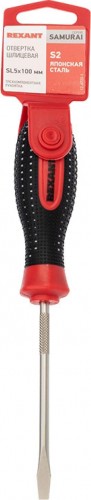 Отвертка шлицевая REXANT SL 5х100 мм S2 трехкомпонентная рукоятка 12-4722-1