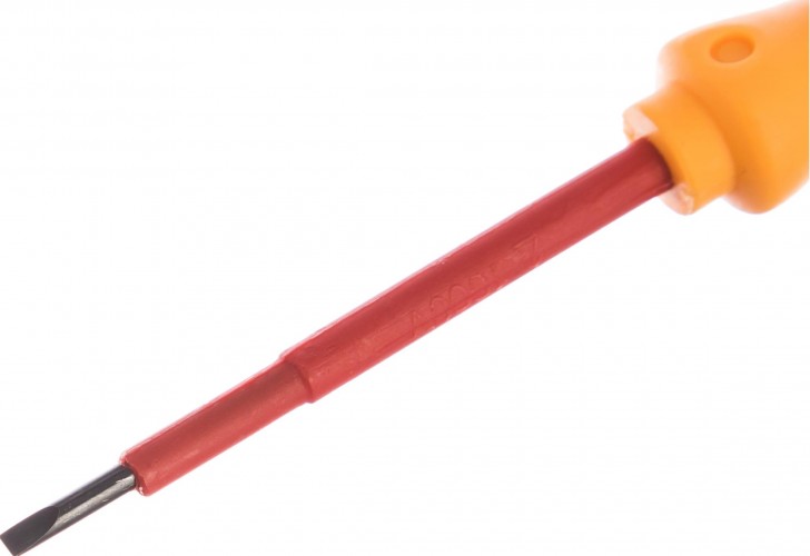 Отвертка шлицевая REXANT SL3х75 мм диэлектрическая до 1000В 12-4711 - изображение 2
