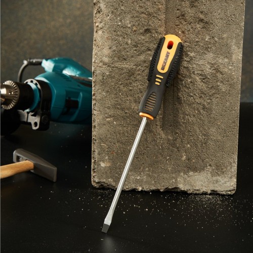 Отвертка шлицевая REXANT SL 6х150 мм Cr-V двухкомпонентная рукоятка 12-6431 - изображение 4