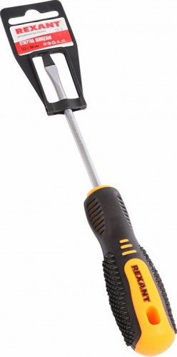 Отвертка шлицевая REXANT SL 5х100 мм Cr-V двухкомпонентная рукоятка 12-4722 - изображение 2