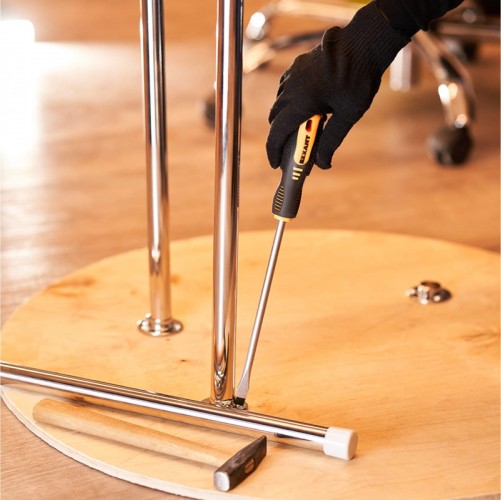 Отвертка шлицевая REXANT SL 8х200 мм Cr-V двухкомпонентная рукоятка 12-6433 - изображение 3