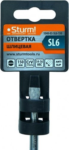 Отвертка шлицевая Sturm 1040-03-SL6-150 магнит. наконечник, 6х150мм - изображение 4