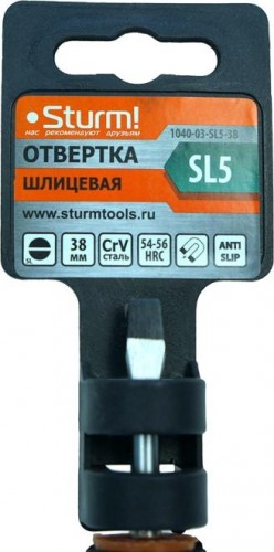 Отвертка шлицевая Sturm 1040-03-SL5-38 магнит. наконечник, 5х38мм - изображение 3
