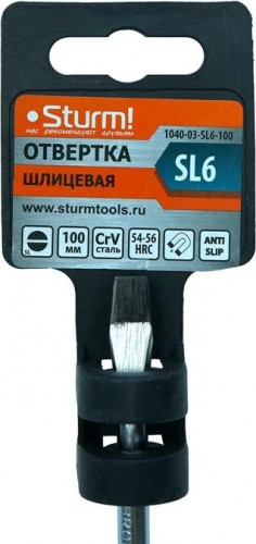 Отвертка шлицевая Sturm 1040-03-SL6-100 магнит. наконечник, 6х100мм - изображение 4