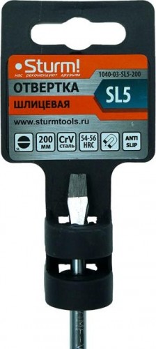 Отвертка шлицевая Sturm 1040-03-SL5-200 магнит. наконечник, 5х200мм - изображение 3