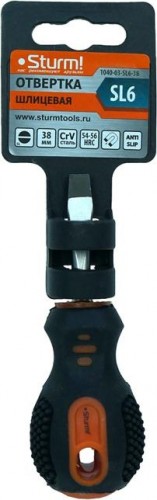 Отвертка шлицевая Sturm 1040-03-SL6-38 магнит. наконечник, 6х38мм - изображение 2