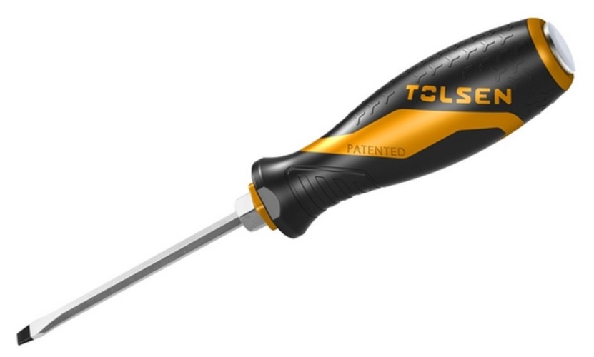 Отвертка шлицевая TOLSEN TT20119 "GRIPro", Slotted 10,0 мм, 200 мм, силовая