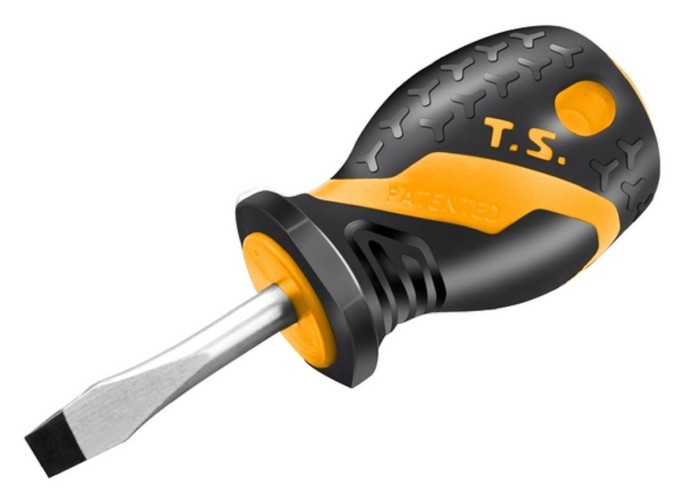 Отвертка шлицевая TOLSEN TT20132 "GRIPro", Slotted 6,5 мм, 38 мм