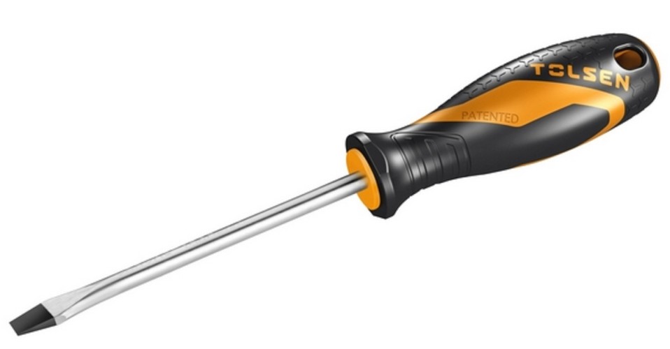 Отвертка шлицевая TOLSEN TT20005 "GRIPro", Slotted 8,0 мм, 150 мм