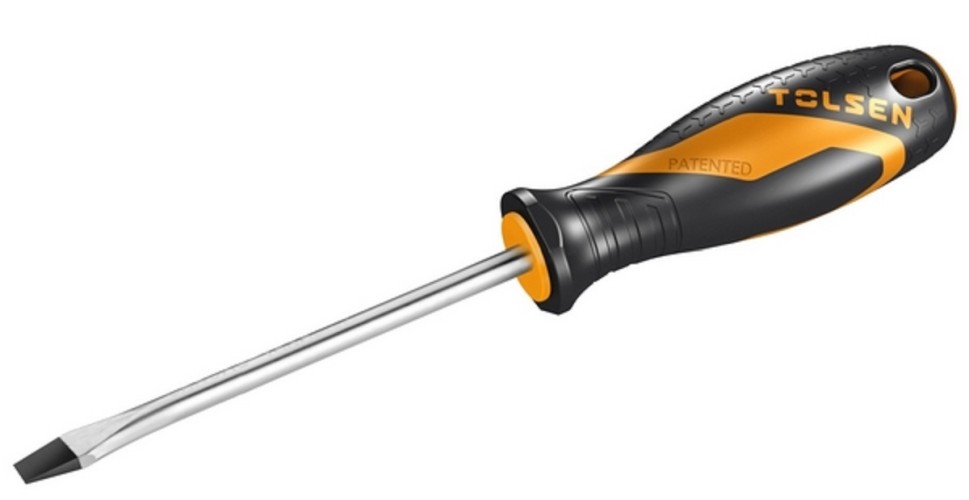 Отвертка шлицевая TOLSEN TT20004 "GRIPro", Slotted 6,5 мм, 150 мм