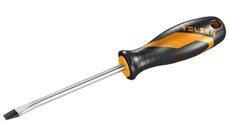 Отвертка шлицевая TOLSEN TT20144 "GRIPro", Slotted 6,5 мм, 100 мм