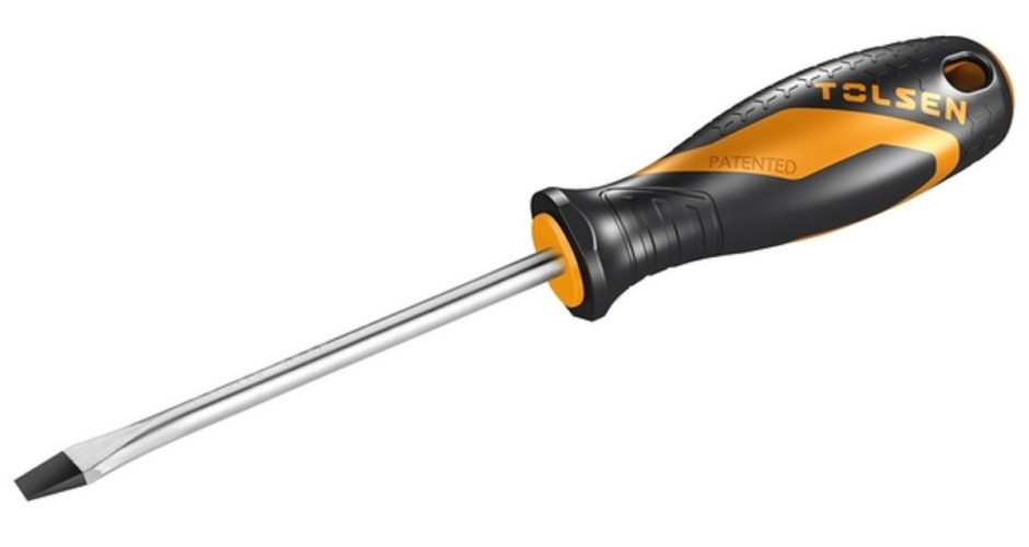 Отвертка шлицевая TOLSEN TT20001 "GRIPro", Slotted 3,0 мм, 75 мм
