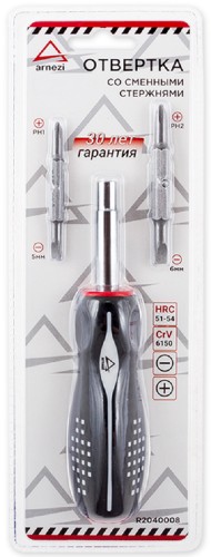 Отвертка со сменными стержнями ARNEZI R2040008