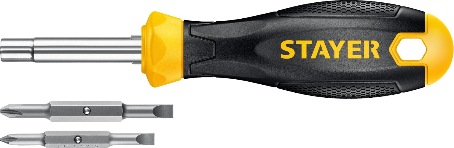 Отвертка STAYER HERCULES 6-in-1 комбинированная 2517