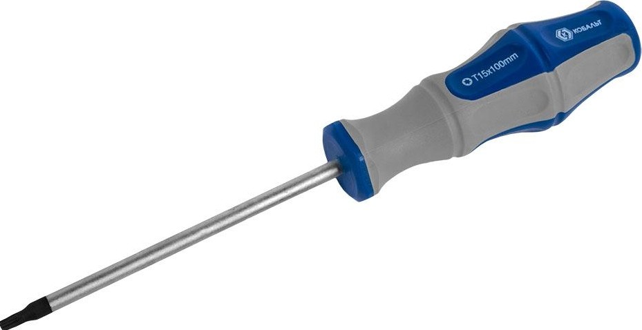 Отвертка TX Кобальт 910-041 ultra grip tamper-15х100 мм cr-v, двухкомпонентная - изображение 3