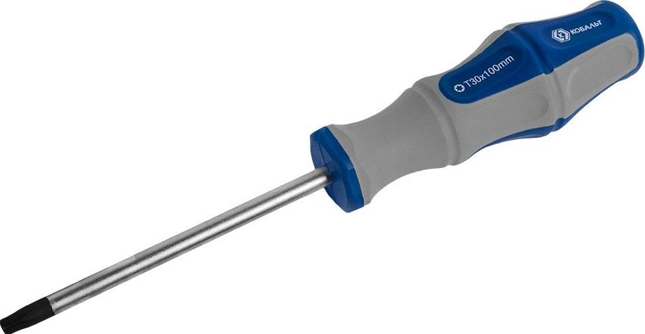 Отвертка TX Кобальт 910-089 ultra grip tamper-30х100 мм cr-v, двухкомпонентная - изображение 3