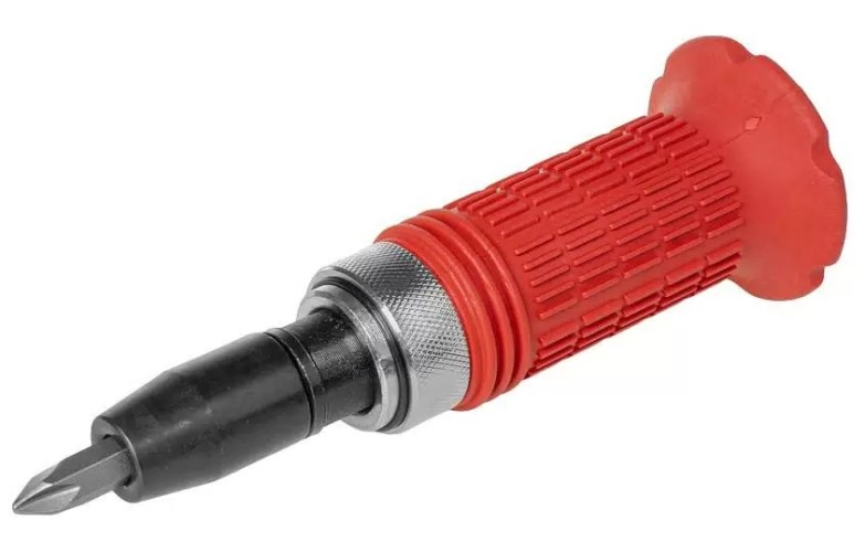 Отвертка ударная ARNEZI R2900003 с битами 7пр. обрезиненная ручка (в пластиковом ке