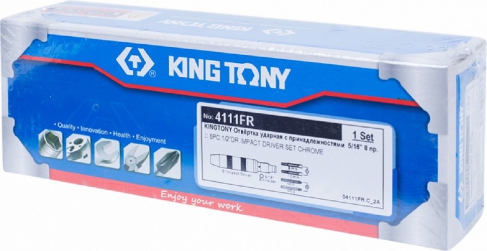 Отвертка ударная KING TONY 4111FR 5/16", 6 предметов - изображение 5