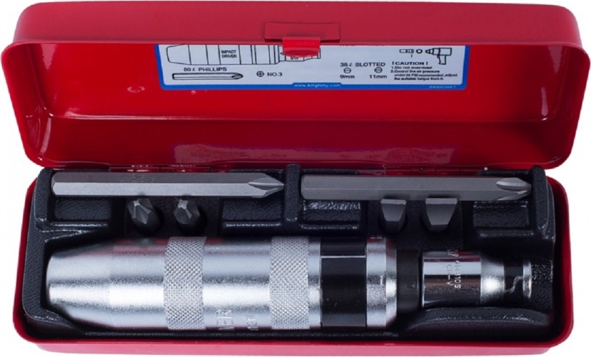 Отвертка ударная KING TONY 4108FR 5/16", 6 предметов - изображение 3