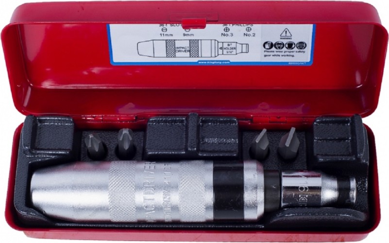 Отвертка ударная KING TONY 4112FR 5/16", 6 предметов - изображение 2