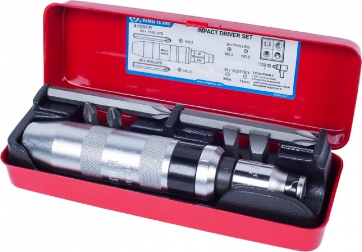 Отвертка ударная KING TONY 4108FR 5/16", 6 предметов - изображение 2