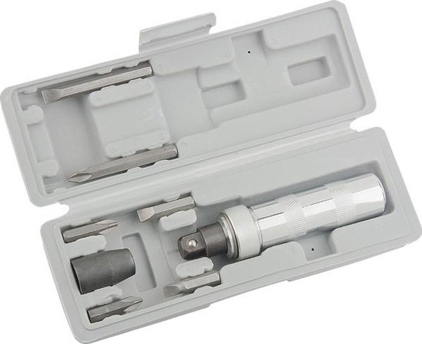 Отвертка ударная MATRIX 1/2", набор бит, 6 шт. в пласт. боксе 11575 - изображение 2