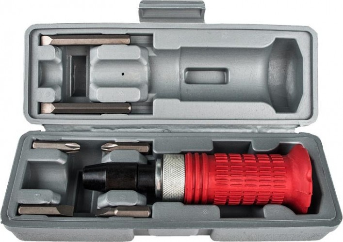 Отвертка ударная Sturm 1040-10-S7 поворотная 1/2" с битами 6шт., обрез. рукоятка - изображение 2